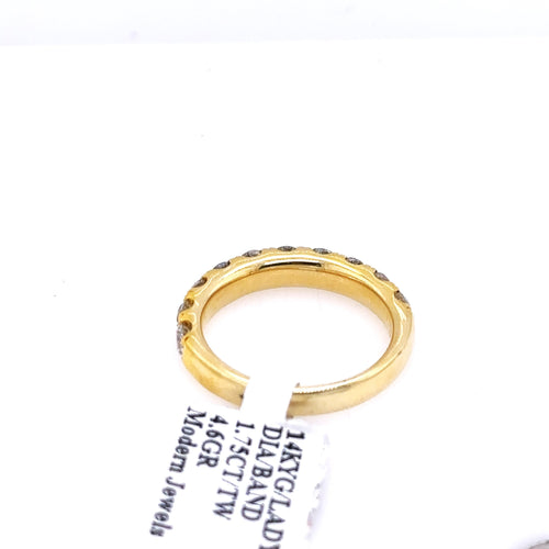 14k Yellow Gold 1.75 CT Diamond Ladies Wedding Band, 4.6G, S14553
