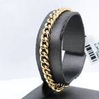 14k Yellow Gold 1.00 Ct Diamond Ladies Cuban Link Bracelet, 7", 21.1g, S15961