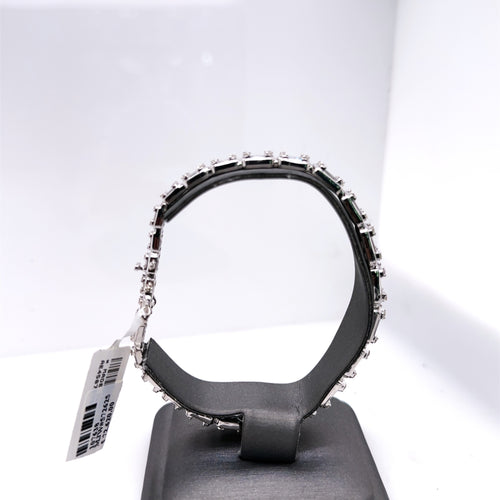 14k White Gold 9.50CT Baguette Diamond Tennis Bracelet, 8", 28.4G S107638