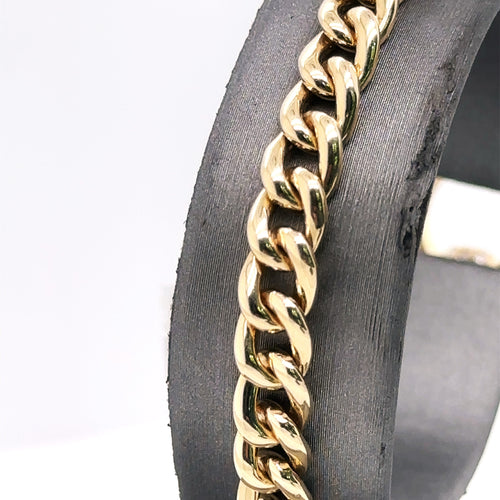 14k Yellow Gold 2.00CT  Diamond Ladies Cuban Link Bracelet, 7", 21.5g, S15962