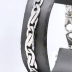 14k White Gold Fancy Men's Chain Bracelet, 35.9g, 8", S107659