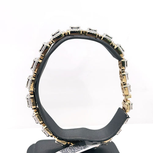 14k Yellow Gold 10.00CT Baguette Diamond Tennis Bracelet, 8", S107666