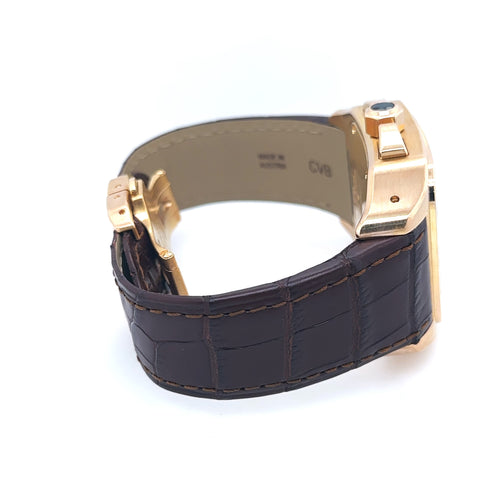 Cartier Santos Chronograph 18k ROSE GOLD AUTOMATIC 41mm Watch W20131Y1