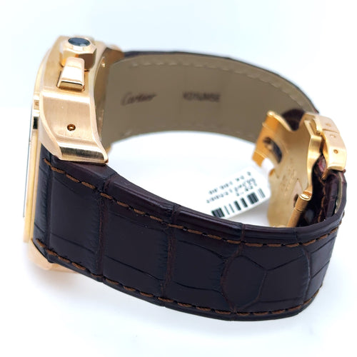 Cartier Santos Chronograph 18k ROSE GOLD AUTOMATIC 41mm Watch W20131Y1