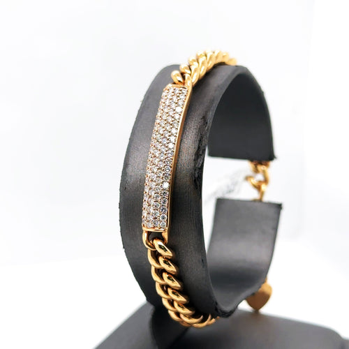 18k Rose Gold 1.25CT  Diamond Ladies Fancy Bracelet, 7", 13.0g, S106411