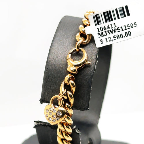 18k Rose Gold 1.25CT  Diamond Ladies Fancy Bracelet, 7", 13.0g, S106411