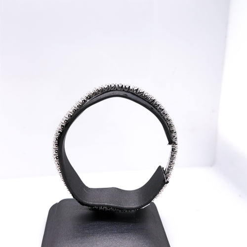 14k White Gold 3.25CT Diamond Ladies Stretched Bangle Bracelet, 8.4g, S107686