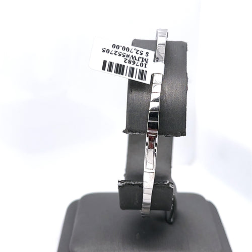 14k White Gold 5.75CT Diamond Flexible bangle Bracelet, 16.9g, S107682