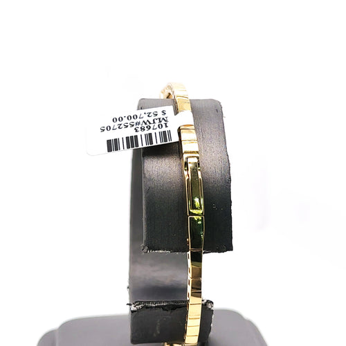 14k Yellow Gold 5.75CT Diamond Flexible Bangle Bracelet, 17g, S107683