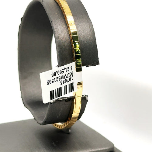 14k Yellow Gold 2.65CT Diamond Ladies Flexible Bangle Bracelet, 13.9g, S107685