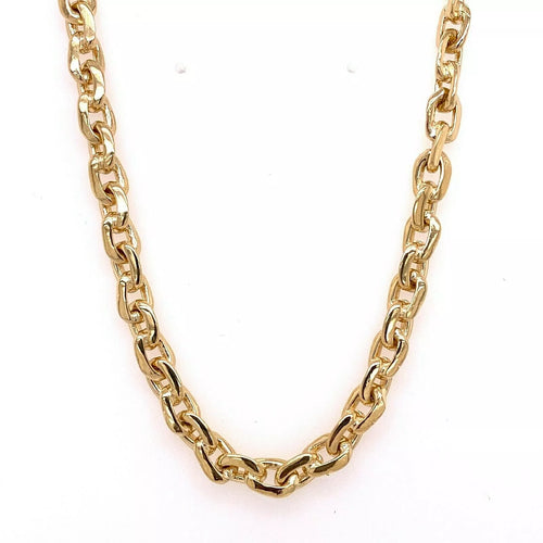 14k Yellow Gold Fancy Link Chain Necklace, 53.7gm, 24", S108133
