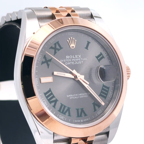 Pre-Owned Rolex Datejust 41mm 2 Tone 18k Rose Gold Watch 126301 S14841