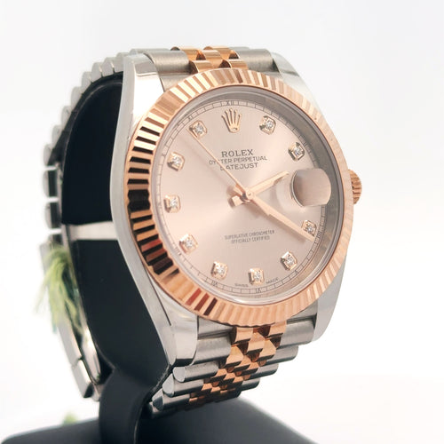 Pre-Owned Rolex Datejust 41mm, 2 tone 18k Rose Gold Watch, 126331, Fluted bezel Philadelphia