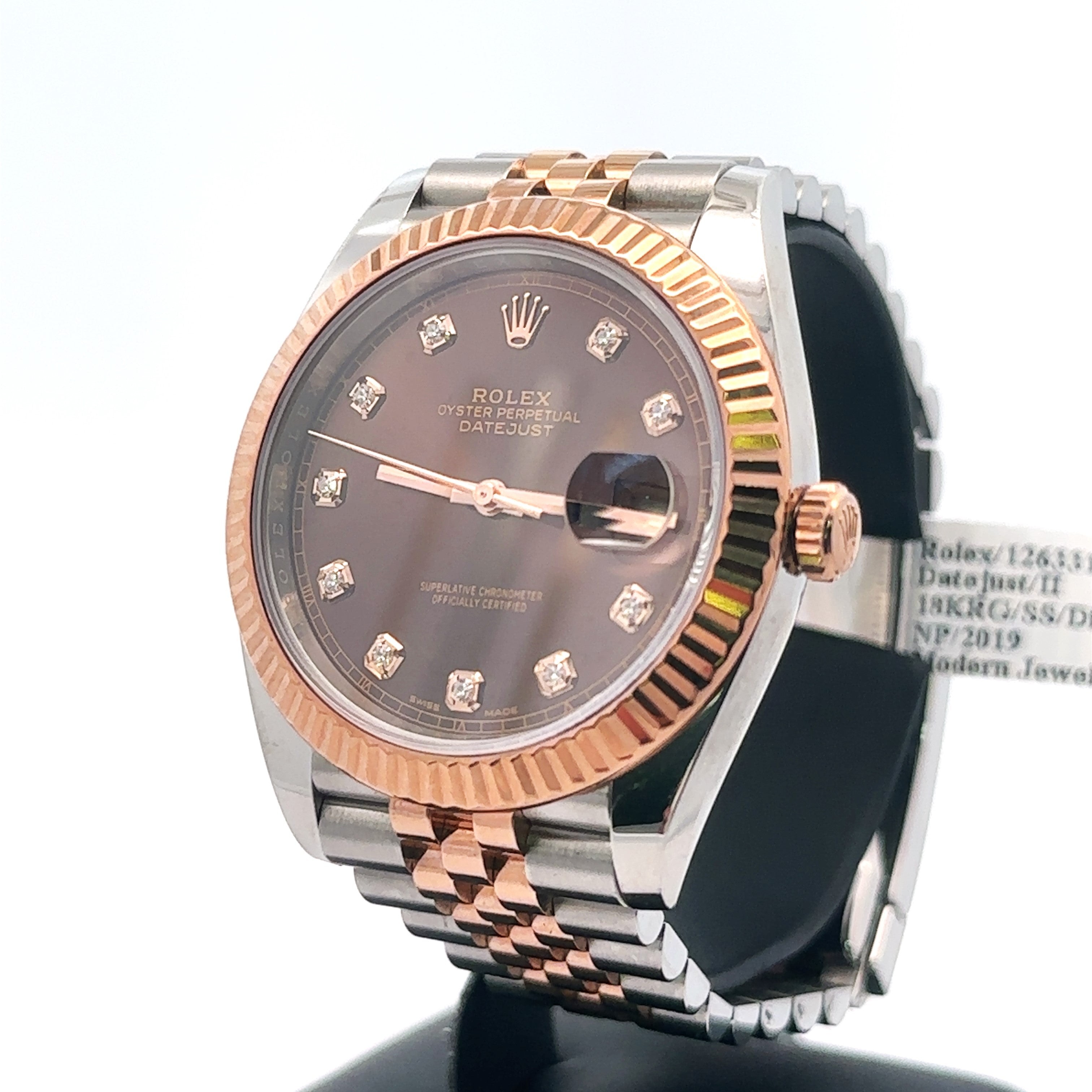 Rolex Datejust 41mm Steel 18k Black Gold Fluted Philadelphia