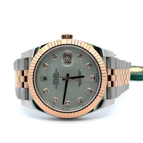 Pre-Owned Rolex Datejust 41mm, 2 tone 18k Rose Gold Watch, 126331, Fluted bezel