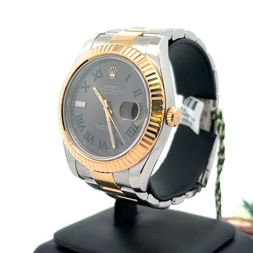 Pre-Owned Rolex Datejust Wimbledon 41mm 2 tone 18k Yellow Gold Watch 116333, Fluted bezel Philadelphia