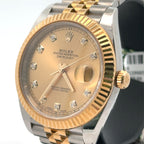 Pre-Owned Rolex Datejust 41mm 2 tone 18k Yellow Gold Watch 126333, Fluted bezel