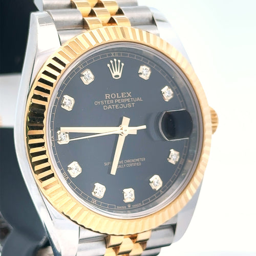 Pre-Owned Rolex Datejust 41mm 2 tone 18k Yellow Gold Watch 126333, Fluted bezel Philadelphia