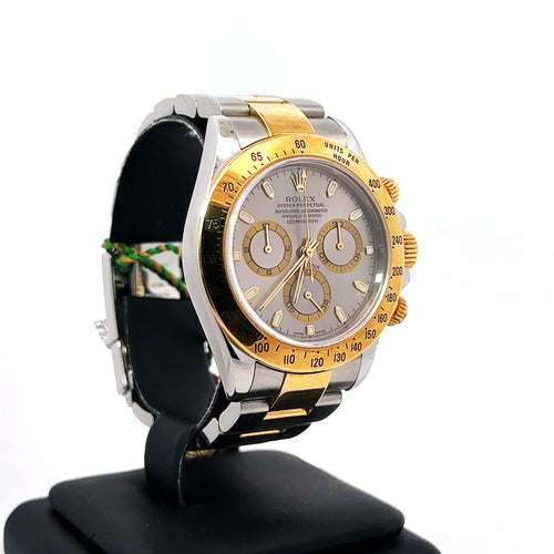 Pre-Owned Rolex Daytona 40mm 2 tone 18k Yellow Gold Watch 116523, 18k Gold Bezel