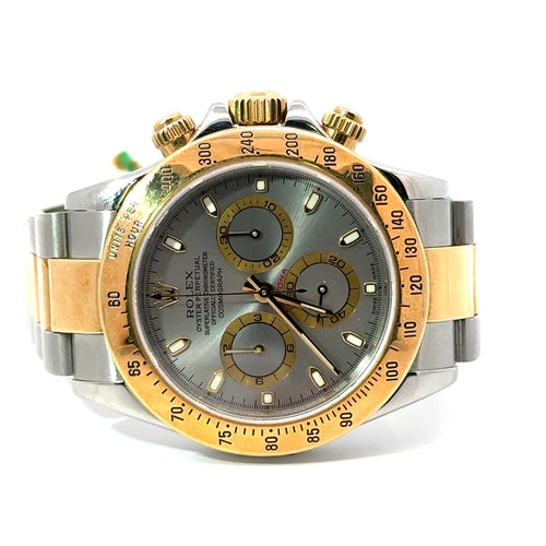 Pre-Owned Rolex Daytona 40mm 2 tone 18k Yellow Gold Watch 116523, 18k Gold Bezel