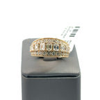 14k Yellow Gold 3.25CT Emerald Diamond Wedding Band 9.3g Size 10 S107765