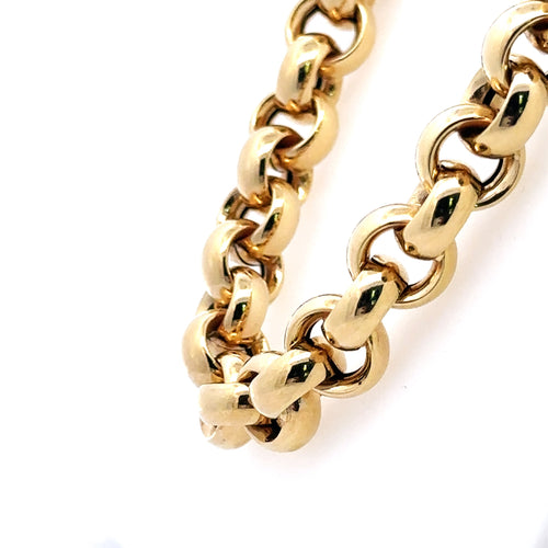 10k Yellow Gold Rollo Style Chain Necklace, 27.5g, 20", S107763