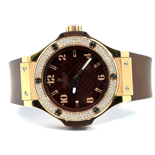 Hublot Big Bang Quartz 18k Gold Cappuccino 38mm Ladies Watch 361.PC.3380.RC.1104