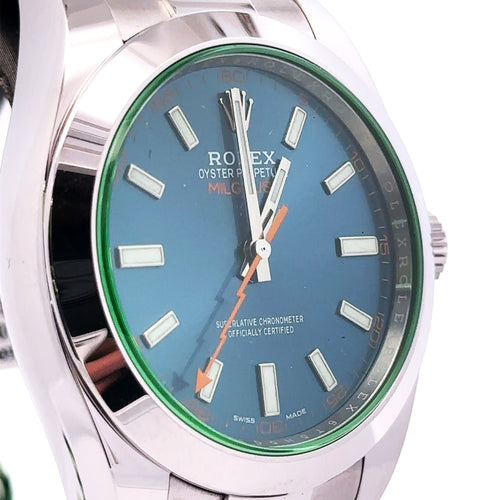 Pre-Owned Rolex Rolex Milgauss Stainless Steel Blue Dial, 40mm 116400GV