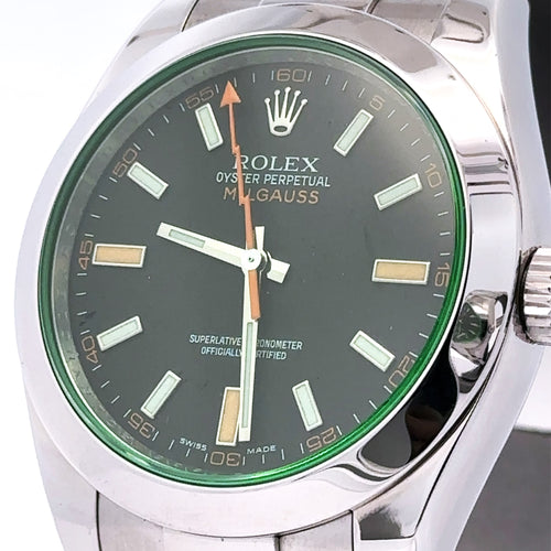 Pre-Owned Rolex Rolex Milgauss Stainless Steel Black Dial, 40mm 116400GV