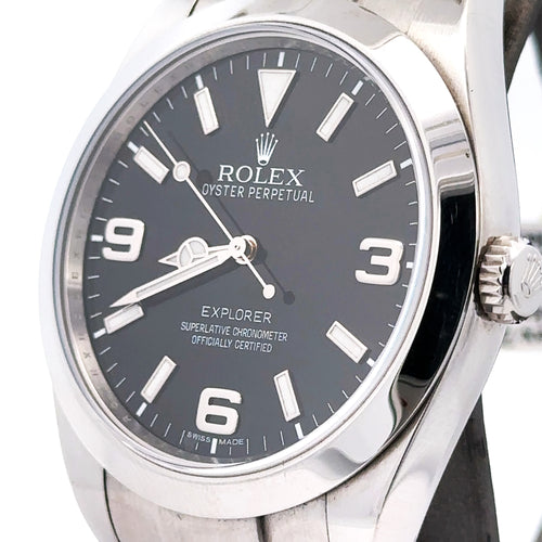 Pre-Owned Rolex Explorer 39mm Stainless Steel Watch 214270 S103597