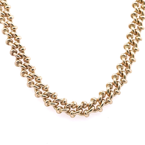 14K Yellow Gold Mens Fancy Link Chain Necklace, 62.4G, 20'  S107798