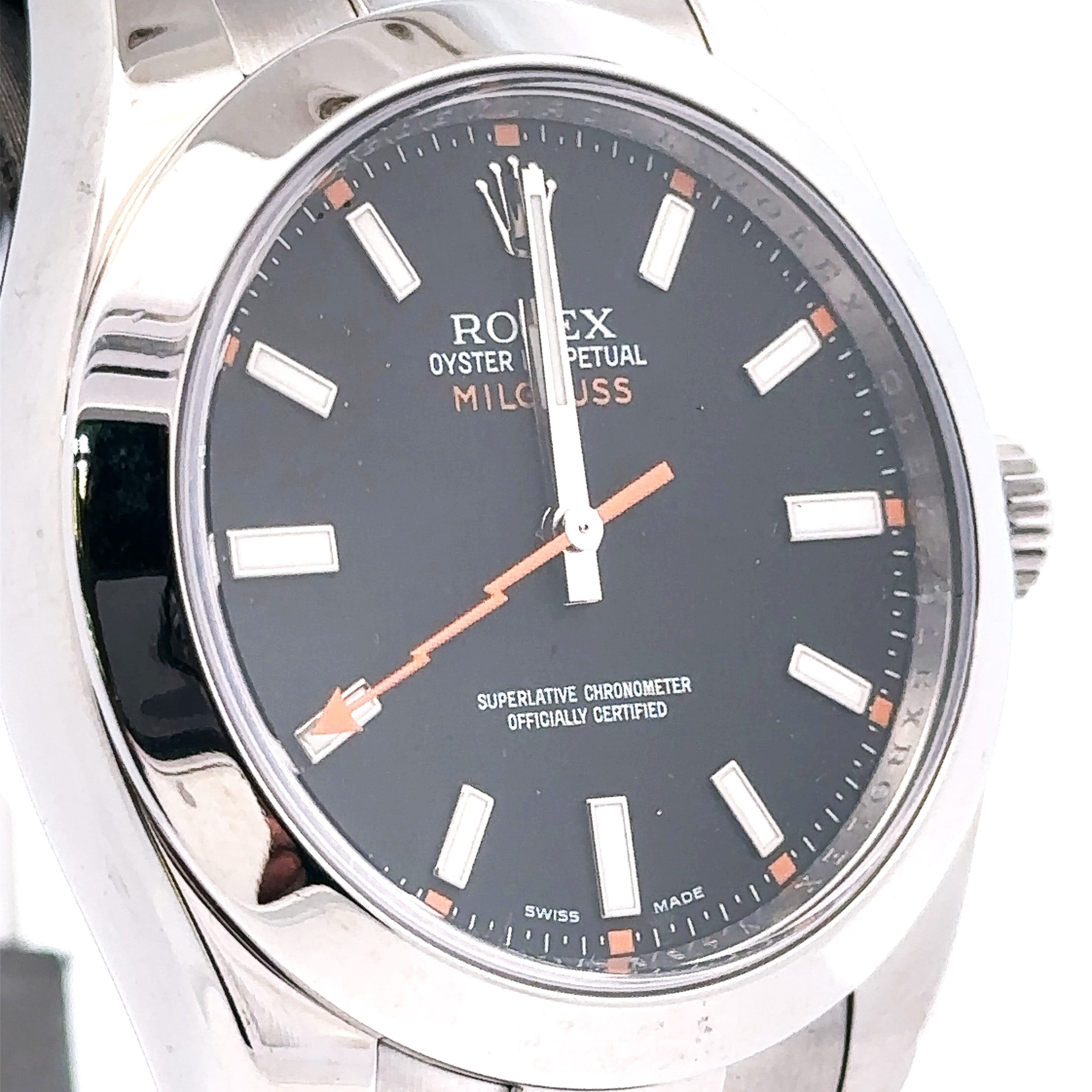 Pre Owned Rolex Rolex Milgauss Stainless Steel Black Dial 40mm 116400