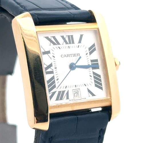 Cartier TANK Francaise Men's Yellow Gold Watch W5000156- Automatic -preowned