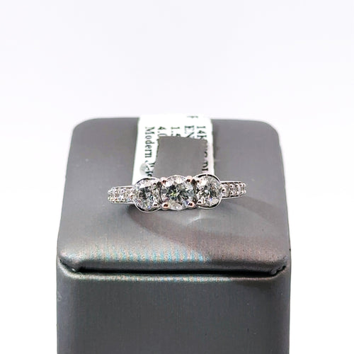 14k White Gold 1.25CT Round Diamond Engagement Ring, Size 6.75,  4.0G, S16054