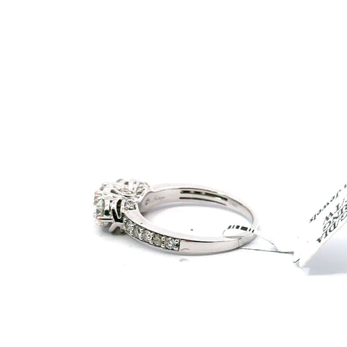 14k White Gold 1.25CT Round Diamond Engagement Ring, Size 6.75,  4.0G, S16054