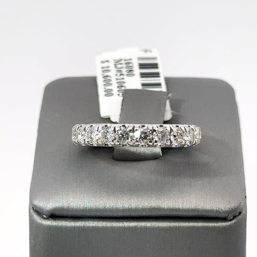 14k White Gold 1.75 CT Diamond Ladies Wedding Band, 4.4G, Size 6.75,  S16080
