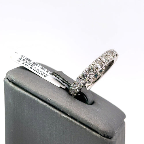14k White Gold 1.75 CT Diamond Ladies Wedding Band, 4.4G, Size 6.75,  S16080