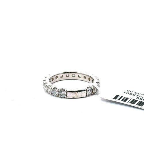 14k White Gold 1.75 CT Diamond Ladies Wedding Band, 4.4G, Size 6.75,  S16080