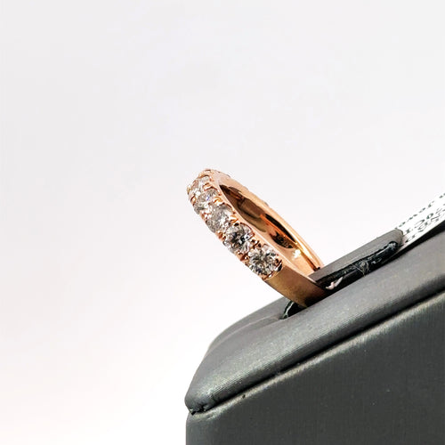 14k Rose Gold 1.50 CT Diamond Ladies Band, 4.3g, Size 7, S16081