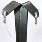 18k White Gold 2.20CT round Cut Diamond Hoop Earrings 6.6gm S16051