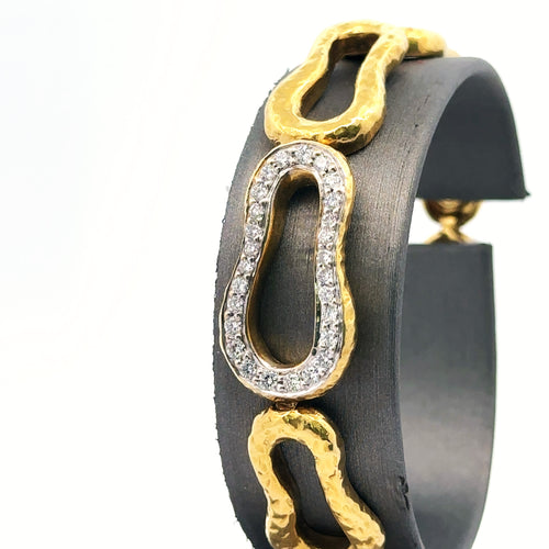 18k Yellow Gold .25CT Diamond Ladies Bracelet, 6.5", S16077