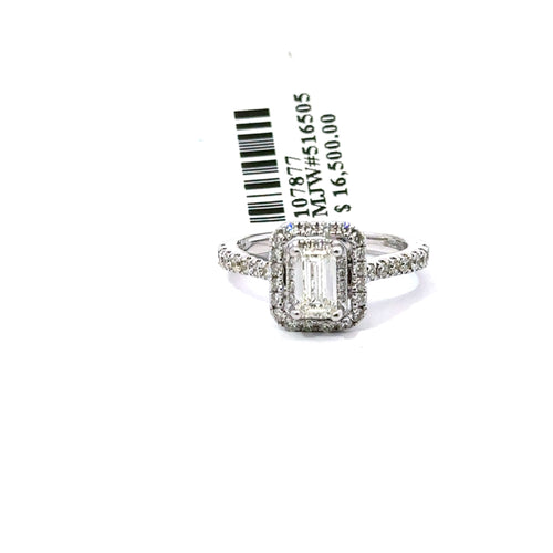 Vera Wang 14k White Gold 1.75CT Diamond Engagement Ring Size 6.50 S107877