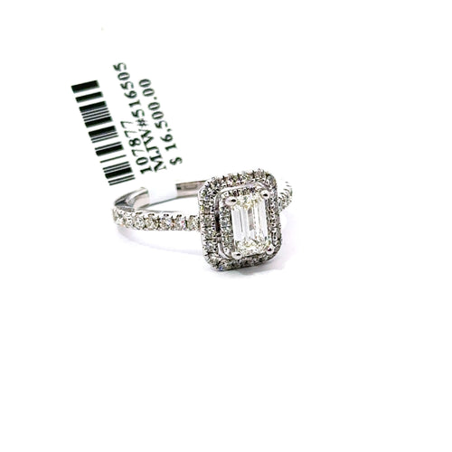 Vera Wang 14k White Gold 1.75CT Diamond Engagement Ring Size 6.50 S107877