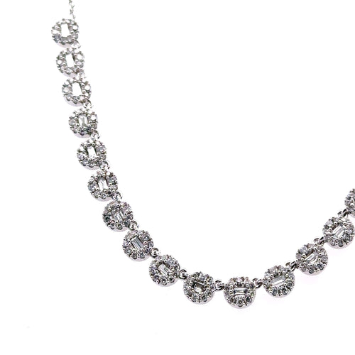 Brilliant Moments 14k White Gold 1.00CT Diamond Necklace, 7.4gm, 18", S6044