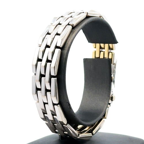 Chimento 18K Yellow & White Gold Fancy Bracelet, 37.3g 7.5" S107842