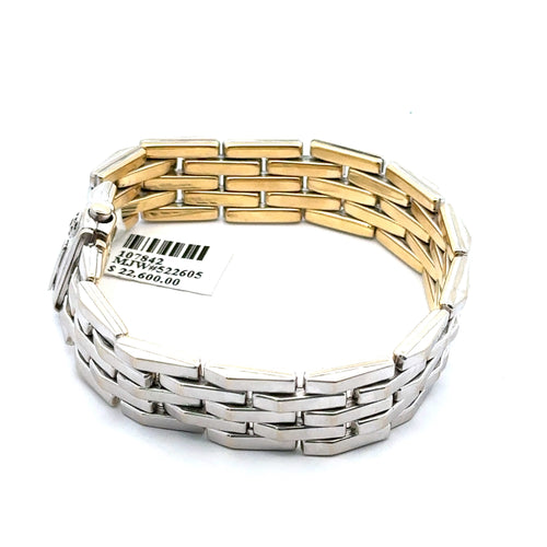 Chimento 18K Yellow & White Gold Fancy Bracelet, 37.3g 7.5" S107842