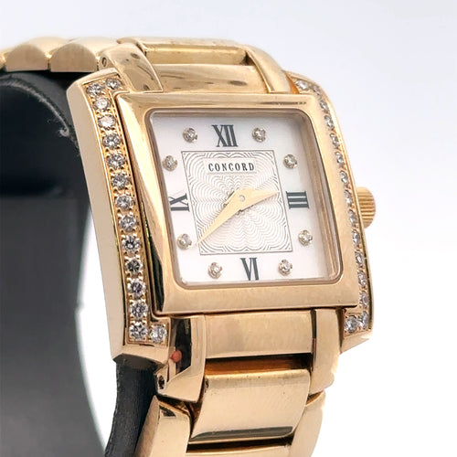 Concord 14k Yellow Gold Ladies Diamond Watch 62.4g,  Pre-owned S107883