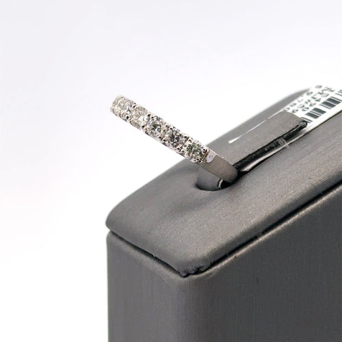 18k White Gold 1.00CT Diamond Ladies Wedding Band, 2.8G, Size 6.25,  S15490