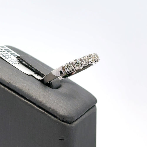 18k White Gold 1.00CT Diamond Ladies Wedding Band, 2.8G, Size 6.25,  S15490