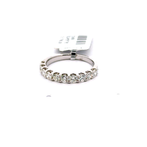18k White Gold 1.00CT Diamond Ladies Wedding Band, 2.8G, Size 6.25,  S15490